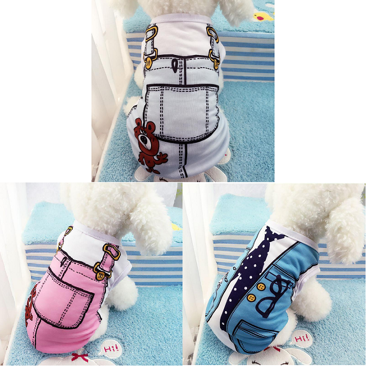 Combo siêu tiết kiệm gồm 4 áo thun cực đáng yêu ngẫu nhiên dành cho chó mèo dưới 10kg Xudapet