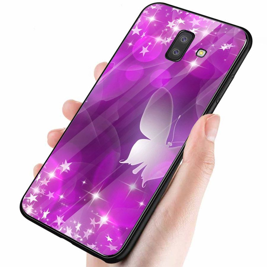 Ốp kính cường lực cho điện thoại Samsung Galaxy J4 - J6 - J6 PLUS - J6 PRIME - J8 - bướm đẹp MS ANH066