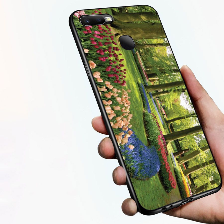 Ốp điện thoại kính cường lực cho máy Oppo F9 - Vườn Hoa MS VHOA050