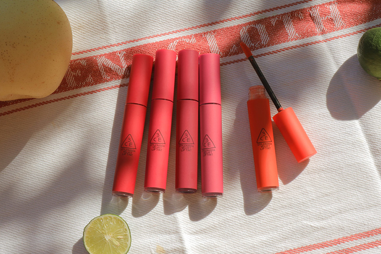 Son Kem Lì 3CE Velvet Lip Tint - Gently Coral Hồng Cam San Hô