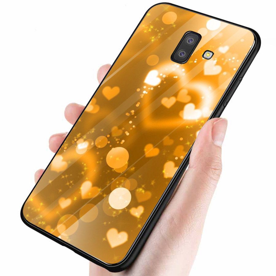 Ốp kính cường lực cho điện thoại Samsung Galaxy J6 - trái tim tình yêu MS LOVE084