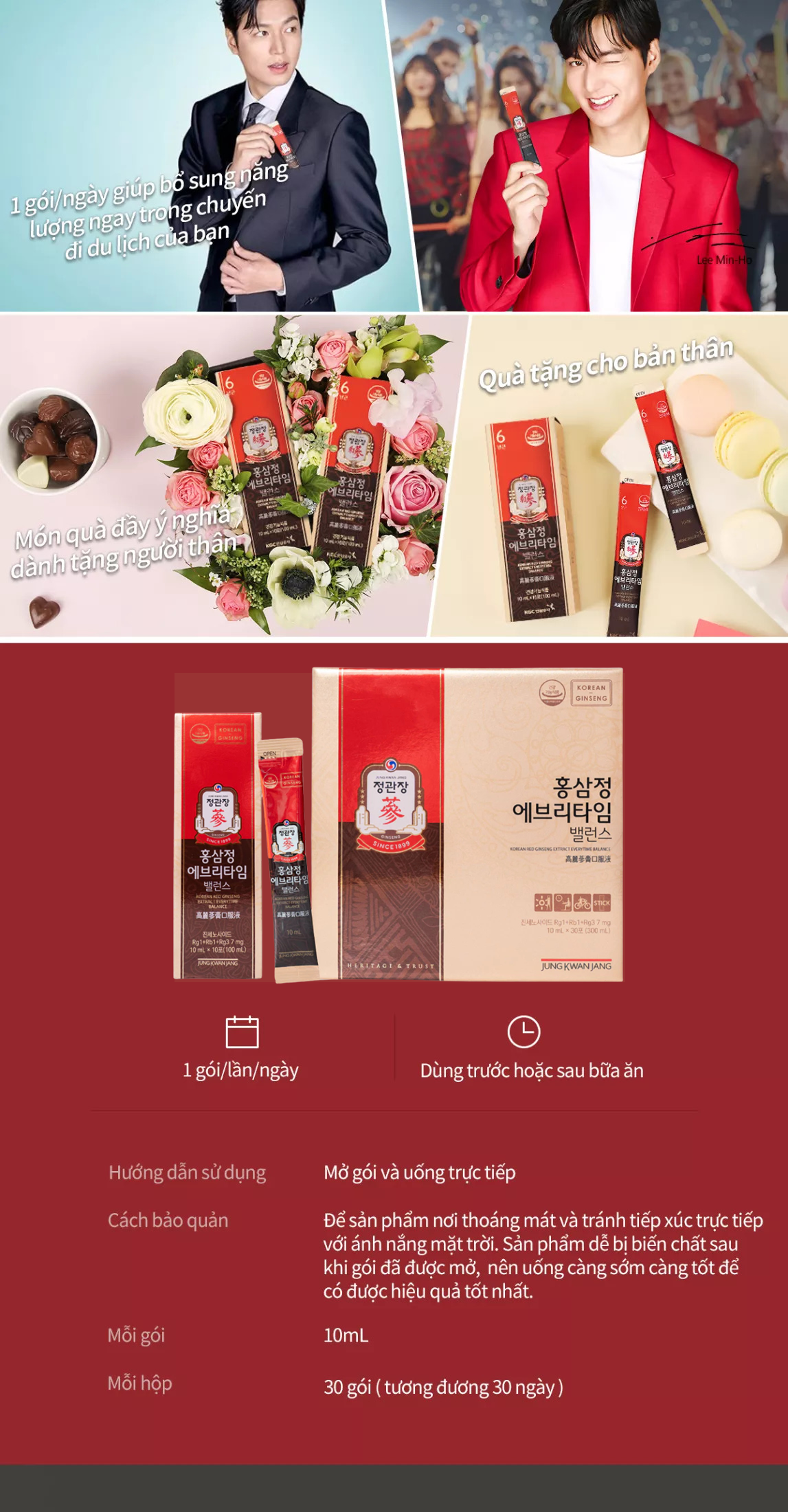 Tinh Chất Hồng Sâm Pha Sẵn KGC Choeng Kwan Jang Everytime Balance 30 Gói