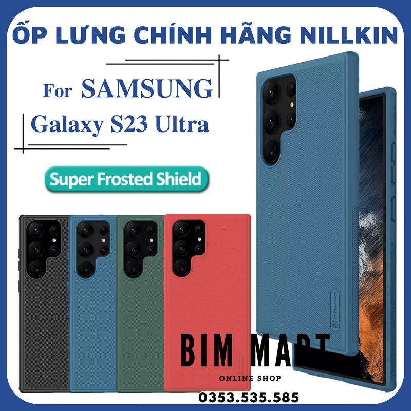 Ốp lưng chính hãng Nillkin dành cho Samsung S23 Ultra/S24 Ultra dạng sần - Hàng Nhập Khẩu