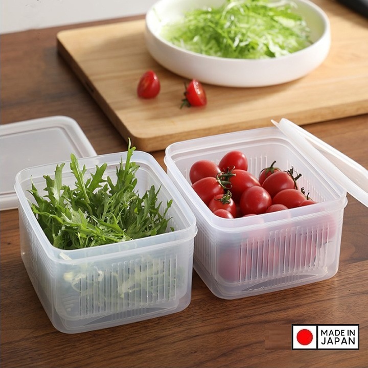 Bộ hộp thực phẩm 2 lớp Nhật Bản 1.1L (Made in Japan)