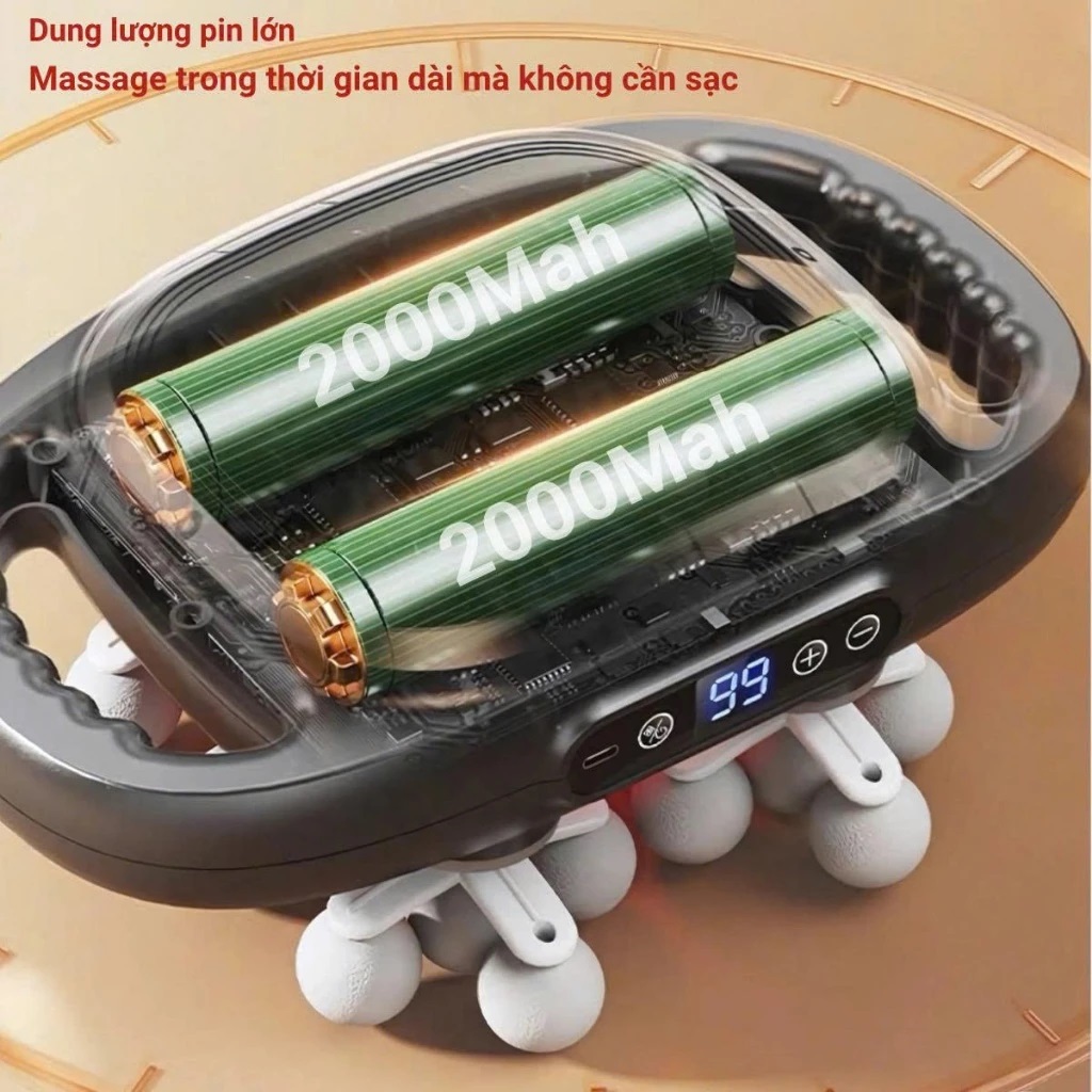 [Tặng củ sạc + cáp sạc] Máy Massage Toàn Thân Cầm Tay , Máy Mát Xa Đấm Lưng, Chân, Tay, Vai, Cổ 12 Đầu, 16 Đầu, 20 Đầu, 22 Đầu GDV - Hàng Chính Hãng