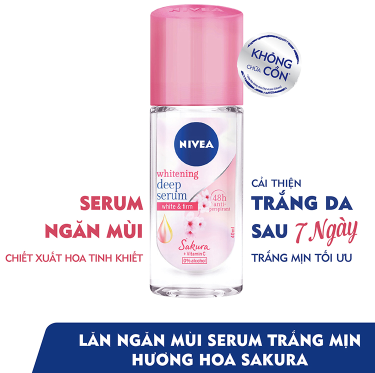 Lăn Ngăn Mùi Nivea Serum Trắng Mịn Hương Hoa Sakura (40ml) 85306