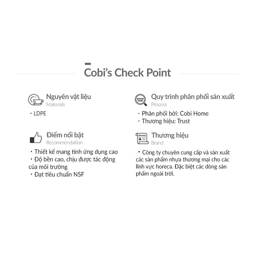 Thùng nhựa  đa năng chịu lực THOR 75L thương hiệu TRUST 3012  (Kèm nắp)  phân phối bởi Cobi Home.