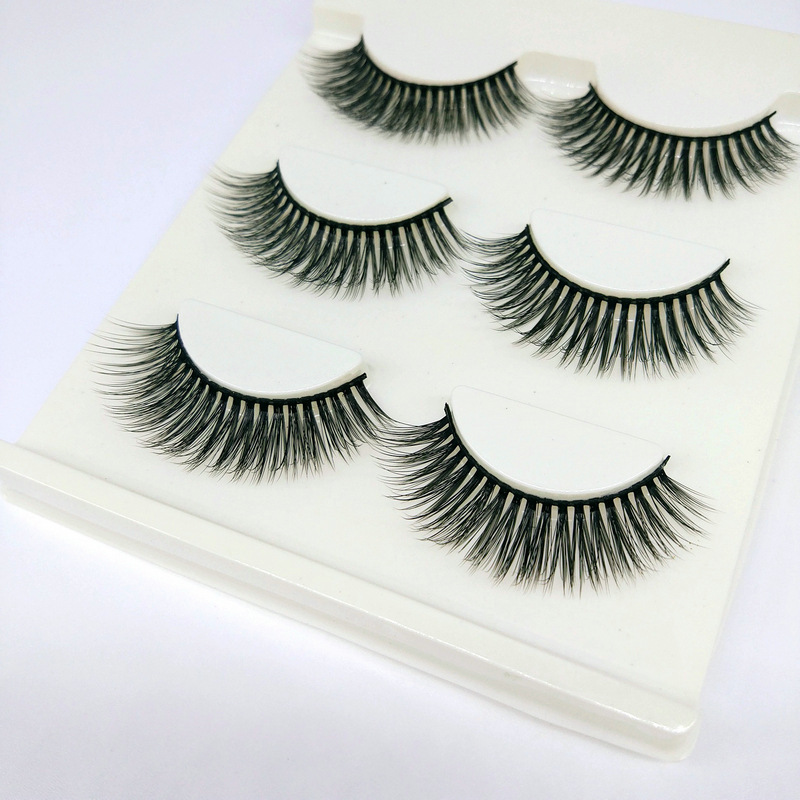 Lông mi giả lông chồn 3 Fashion Eyelashes 3 Faux-Cils 3D 1 bộ 3 cặp