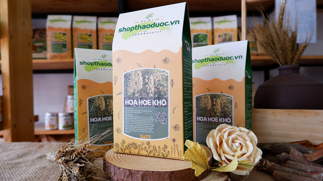 Combo 1kg trà hoa hòe sao vàng sấy khô (2 hộp 500g) Tặng 1 chai tinh dầu sả chanh 8ml- giúp chữa bệnh trĩ, tốt cho tim mạch, hỗ trợ giấc ngủ ngon