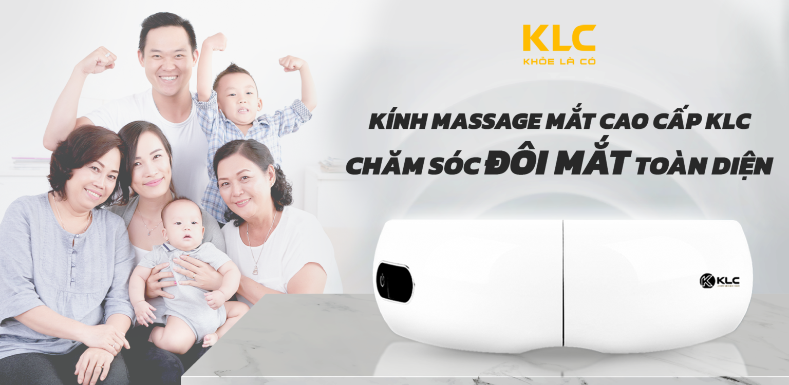 Máy Massage Mắt Cao Cấp KLC công nghệ nhiệt hồng ngoại, phát nhạc MP3, giúp dễ ngủ giảm stress