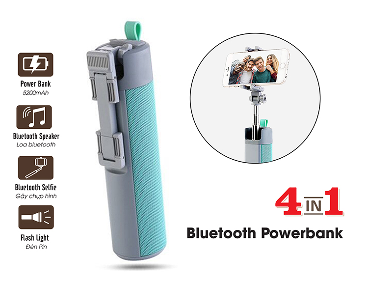 Loa Bluetooth 4in1 TITAN SPORT - Hàng Chính Hãng