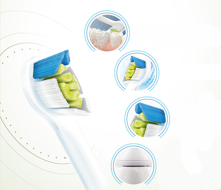 Bộ 3 Đầu Bàn Chải Điện Tử Philips HX6066 - Có Thể Dùng Cho Các Dòng HX9322 HX9332 HX9312