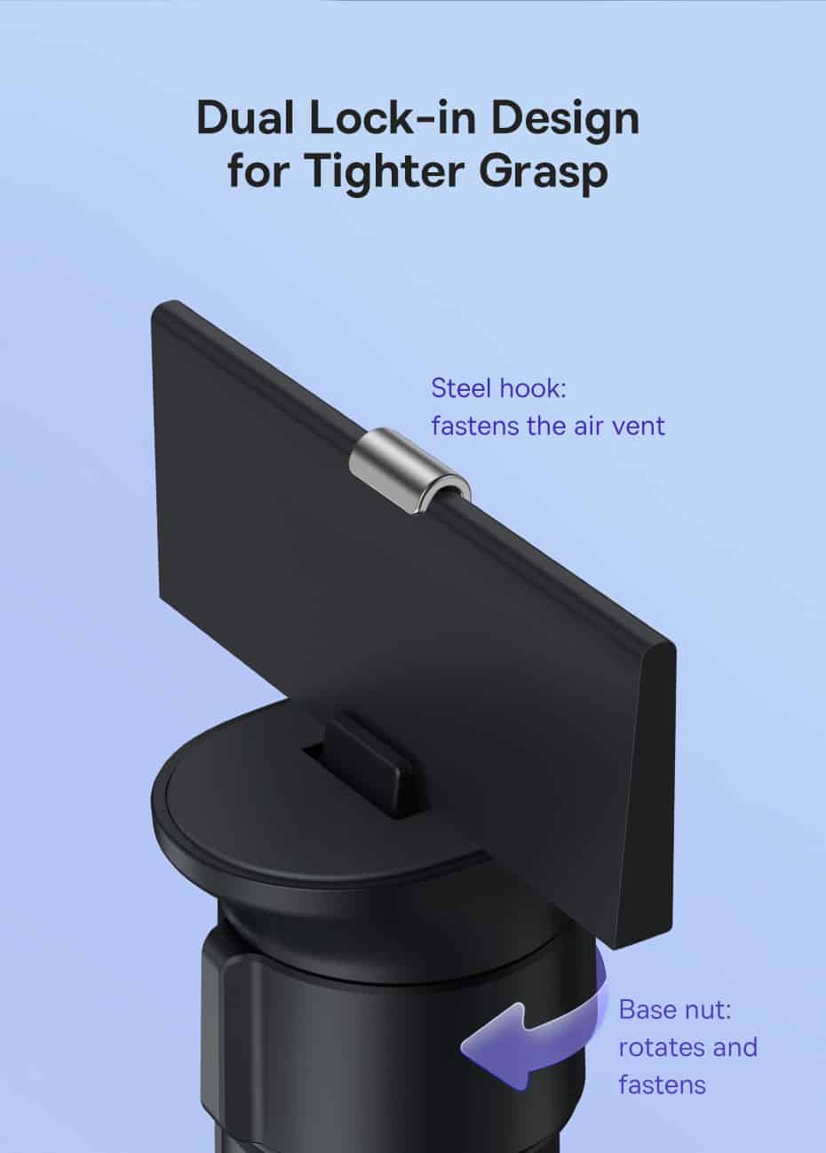 Kẹp Điện Thoại Giá Đỡ Điện Thoại Trên Ô Tô Xe Hơi Gắn Cửa Gió Baseus Metal Age II Sang Trọng Hiện Đại - Hàng Chính Hãng