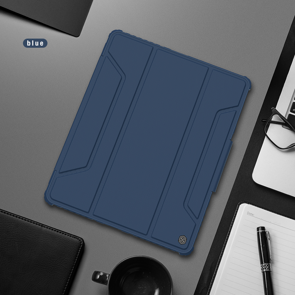 Bao da cho iPad Air 5 2022 10.9 Inch Nillkin Bumper Leather Case Pro (Có khe cắm bút Apple Pencil) - Hàng Nhập Khẩu