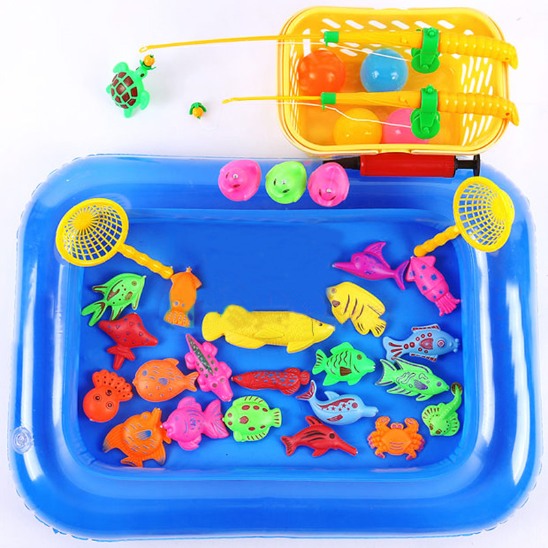 Bộ đồ chơi câu cá - Hình Rổ Đựng, sinh vật biển và màu Ngẫu Nhiên 3