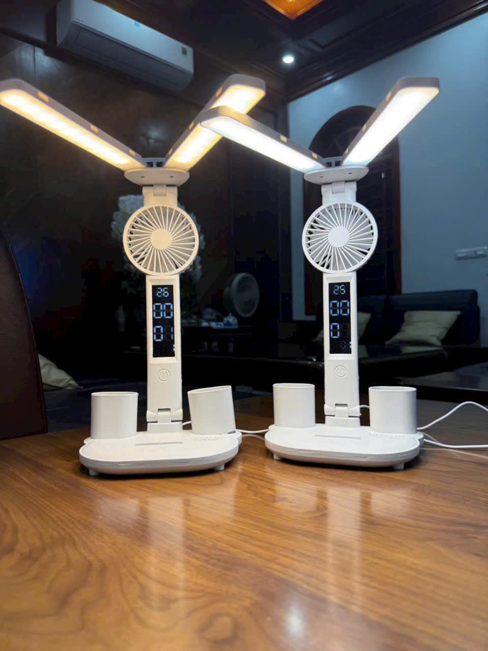 Đèn Học Chống Cận, Đèn Bàn Học 3 Màu, Chỉnh Độ Sáng, Có Đồng Hồ Phù Hợp Mọi Lứa Tuổi