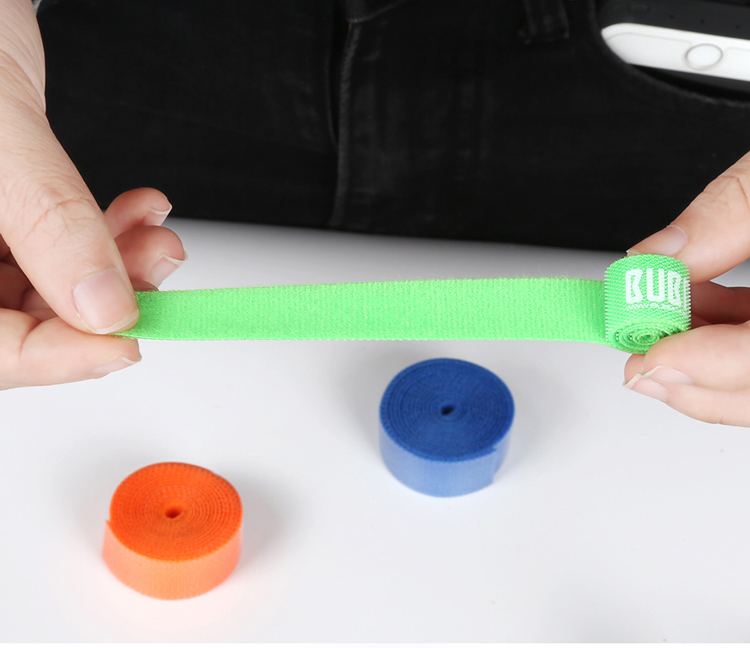 Combo 5 băng dán thu gọn dây điện BUBM 6 màu (1m)