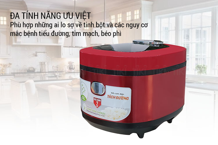 Nồi Cơm Tách Đường Điện Tử Yakyo TP-309 (5.0 Lít) - Hàng Chính Hãng