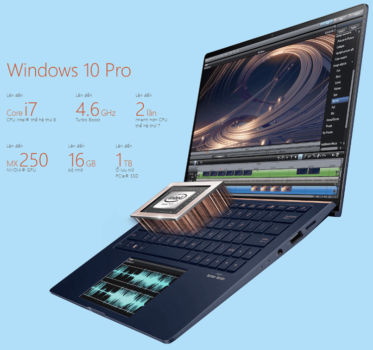 Laptop ASUS ZenBook UX334FLC-A4142T (Core i7-10510U/ 16GB LPDDR3 2133MHz/ 512GB SSD M.2 PCIE/ MX250 2GB/ 13.3 FHD IPS/ Win10) - Hàng Chính Hãng