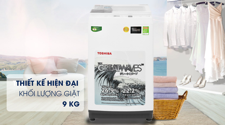 Máy Giặt Cửa Trên Toshiba AW-K1000FV-WW (9kg) - Hàng Chính Hãng - Chỉ Giao tại HCM