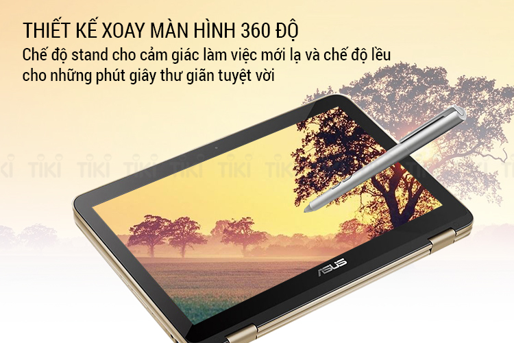 Laptop Asus VivoBook Flip 12 TP203NAH-BP044T Pentium N3350/Win10 (11.6 inch) - Gold - Hàng Chính Hãng