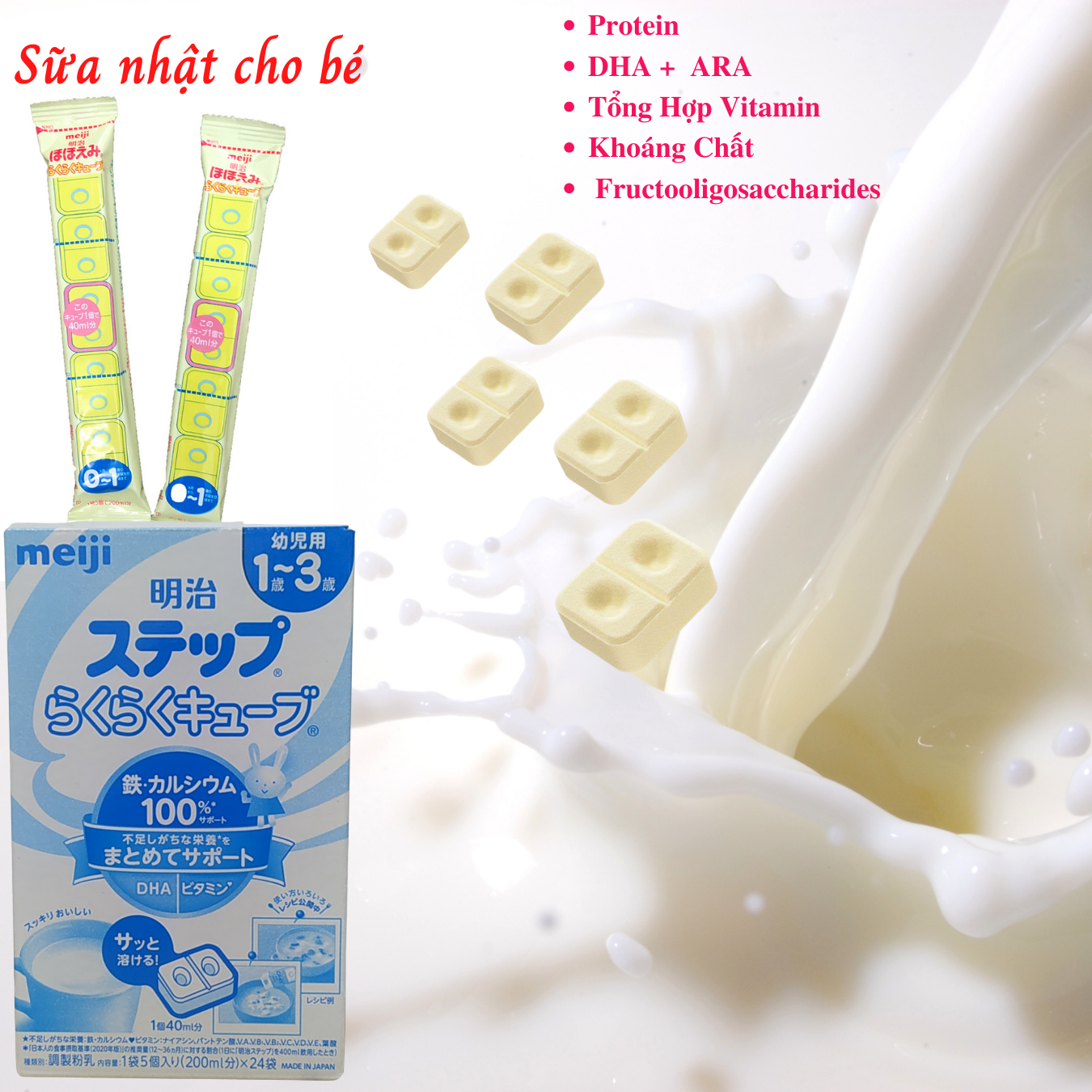 Sữa Nhật Cho Bé Tăng Cân Từ 1 Đến 3 Tuổi Meiji