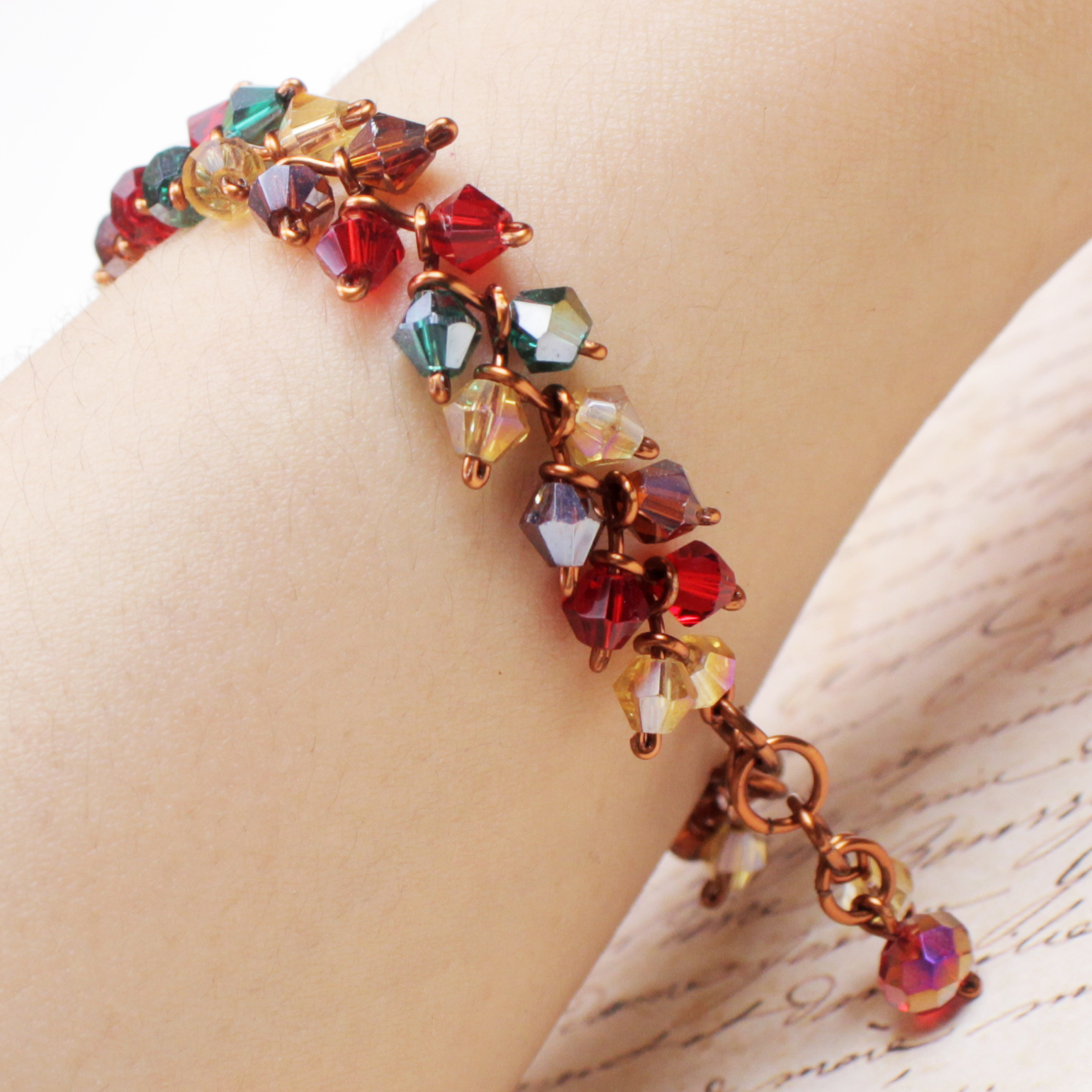 Vòng tay pha lê đẹp màu sắc thời trang cho nữ VTPL0006