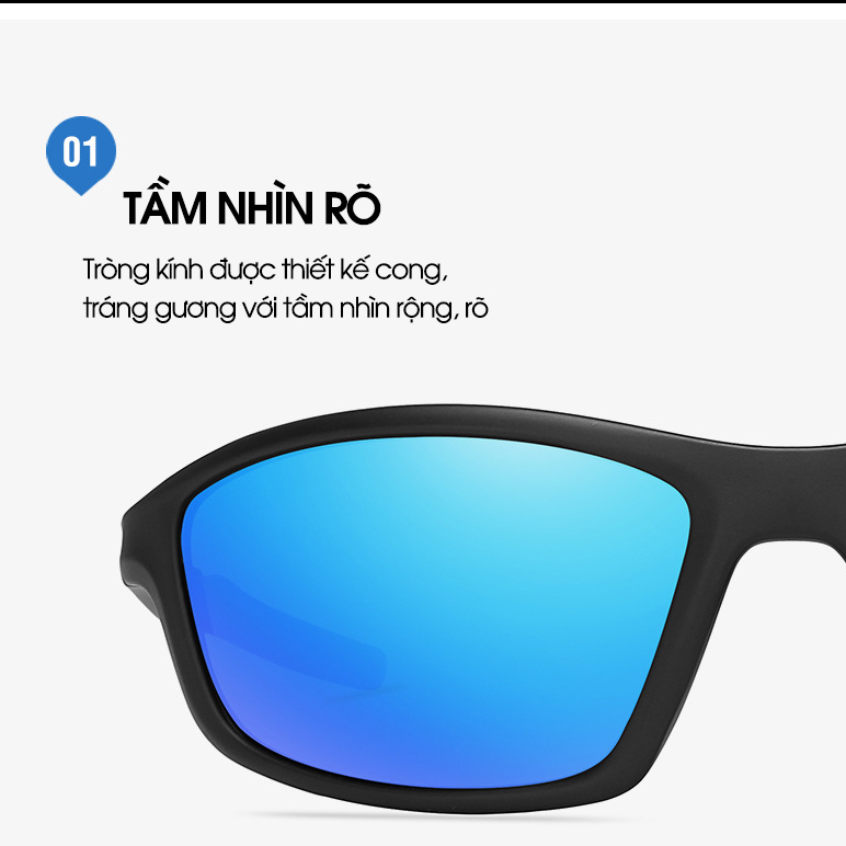 Kính Mát Thể Thao Nam Nữ Phân Cực AORON Chống Tia UV Thiết Kế Thời Trang Mới Chuyên Dụng Tiện Lợi- AK056