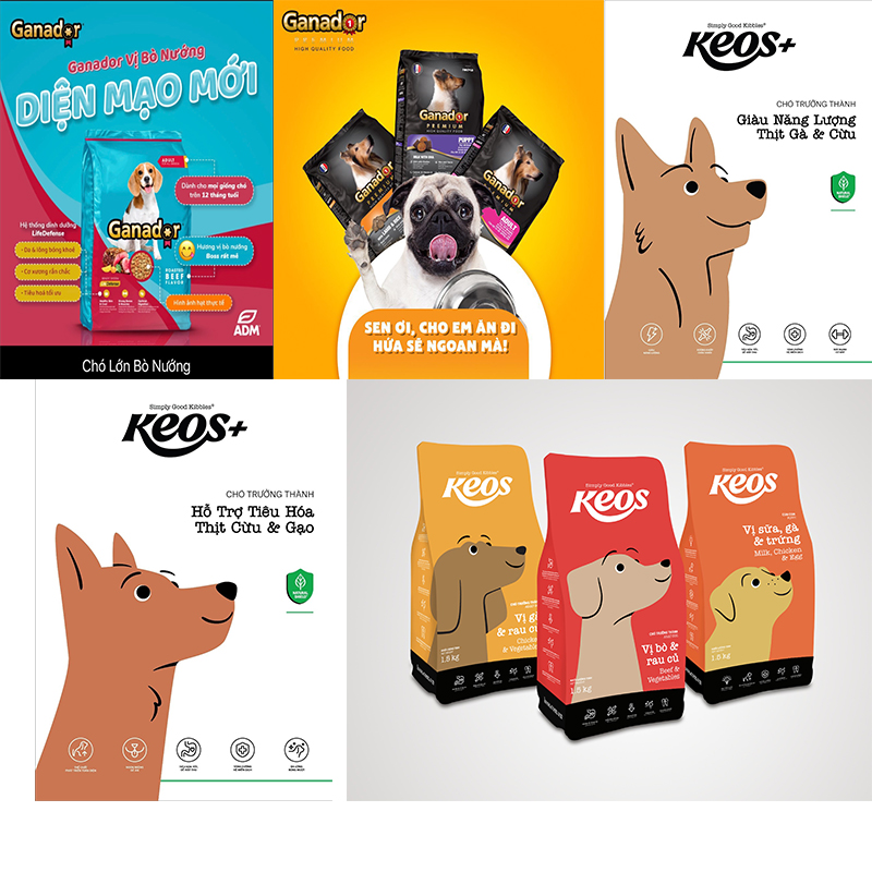 20KG Đủ Loại Thức ăn cho chó Ganador - FIB's - adult - puppy - Cừu - Trứng Sữa - Cá Hồi - Sữa DHA