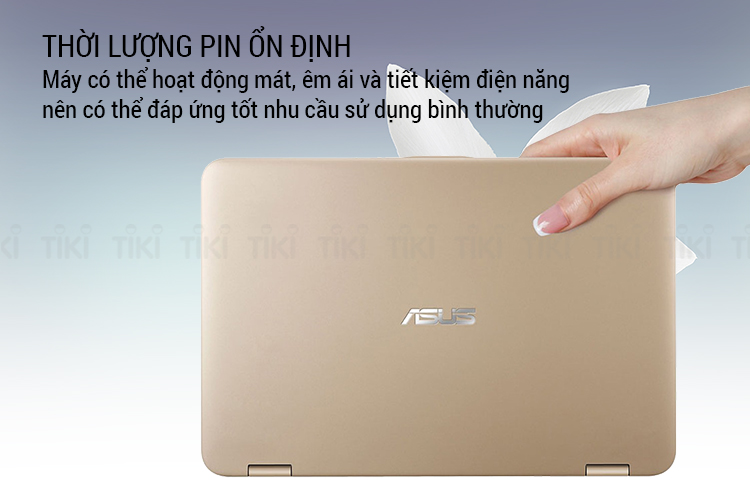 Laptop Asus VivoBook Flip 12 TP203NAH-BP044T Pentium N3350/Win10 (11.6 inch) - Gold - Hàng Chính Hãng