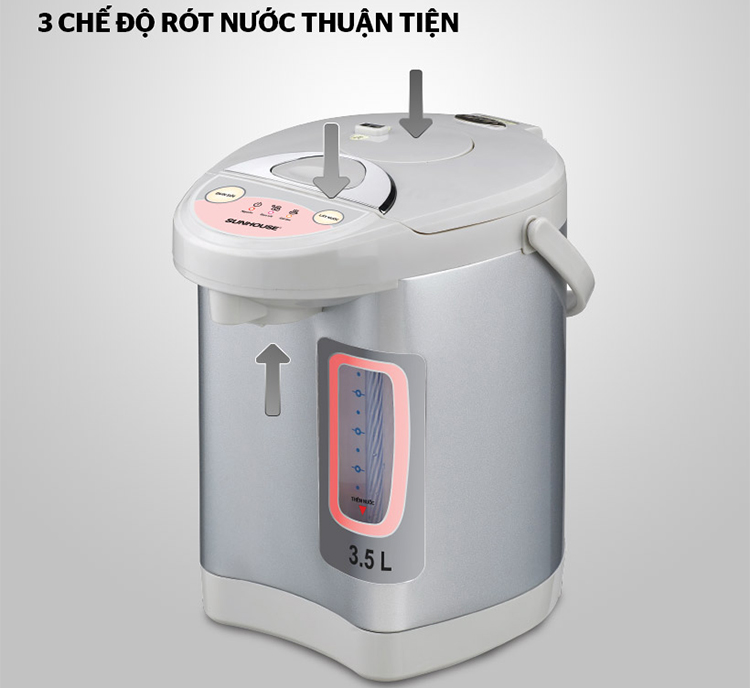 Bình Thủy Điện Sunhouse SH1535 (3.5 lít) - Hàng chính hãng