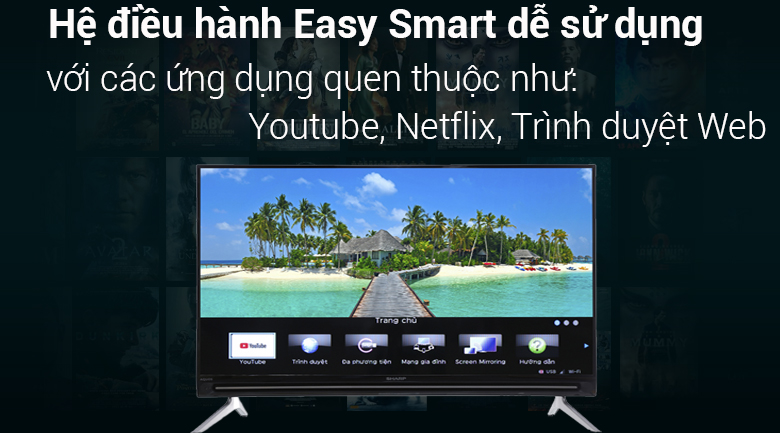 Smart Tivi Sharp 32 inch LC-32SA4500X - Hàng chính hãng