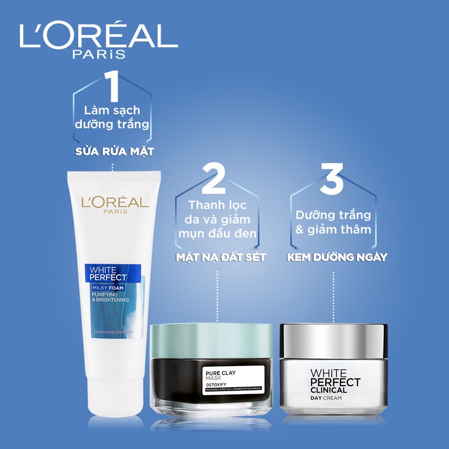 Bộ Thanh Lọc, Dưỡng Trắng, Ngăn Ngừa Nám Chuyên Sâu L'oreal