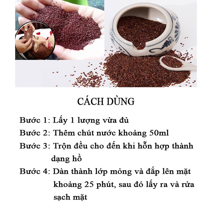 Mặt Nạ Đắp NGŨ HOA HẠT 200g Quyên Lara - Giúp Mờ Nám, Sạch Mụn, Tàn Nhang, Trắng Da, Cân Bằng Độ Ẩm Cho Da, Làm Mát Da, Chống Dị Ứng