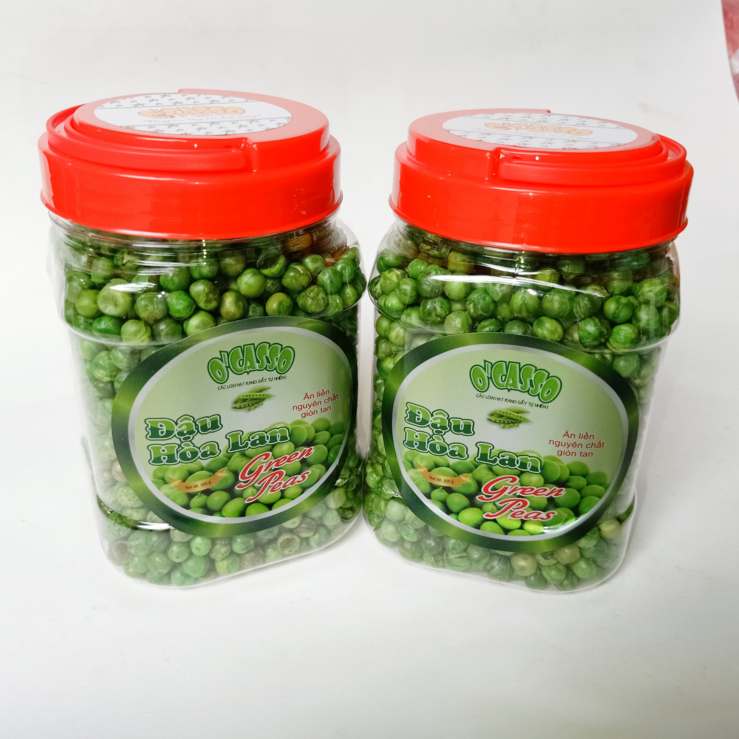Combo 2 Hộp Đậu Hòa Lan Sấy Giòn Vị Muối O'Casso 500g