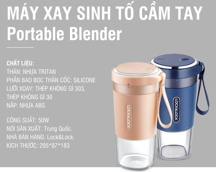 Máy Xay Sinh Tố Cầm Tay Lock&Lock EJJ321 (50W - 300ml)