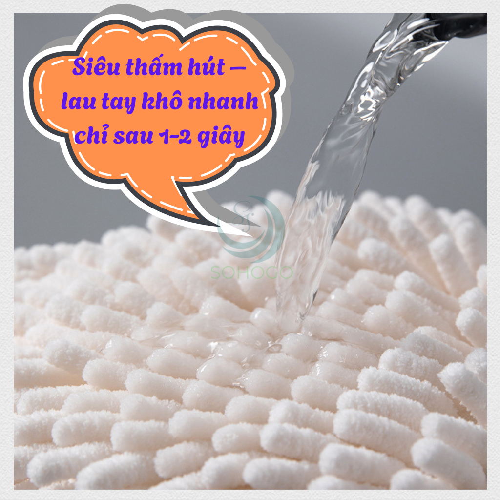 Khăn Lau Tay Treo Tường Microfiber  -	Khăn Lau Tay Siêu Mềm Dạng Tròn Treo Nhà Bếp/Nhà Tắm -	Khăn Treo Tường Dạng Tua Mềm Mại -	Khăn Lau Tay Thấm Hút Hình Quả Cầu Khăn Lau Tay Decor Gắn Tường Microfiber