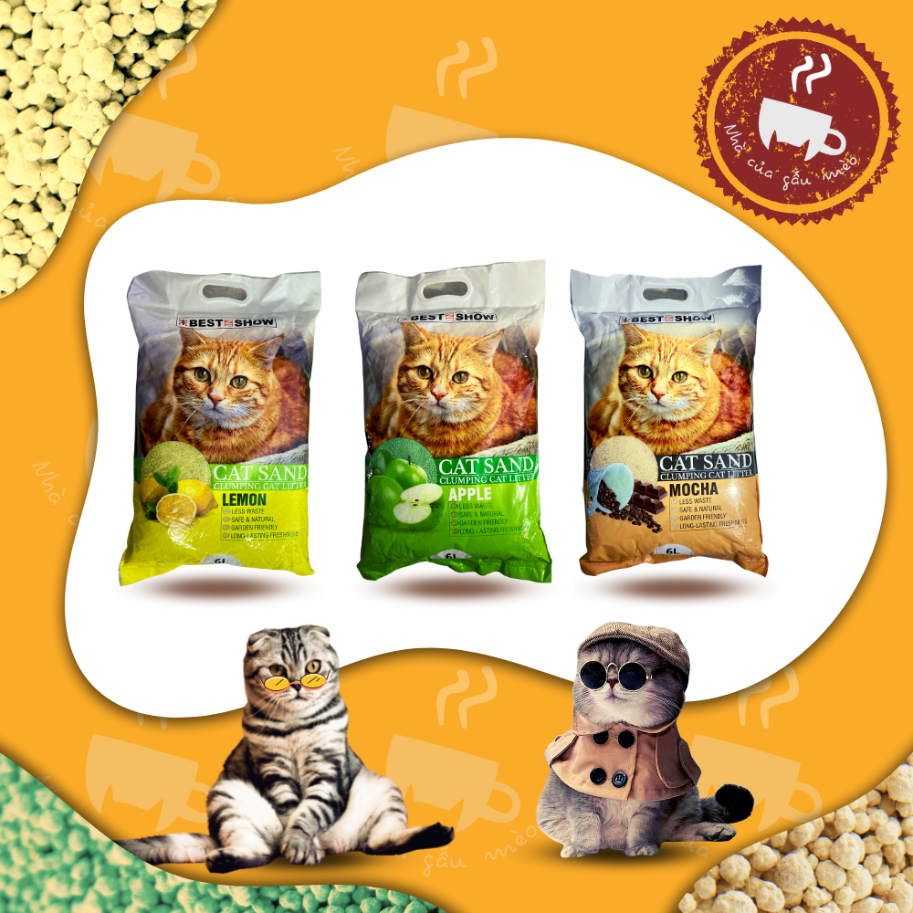 Cát vệ sinh đất sét cho mèo Best in show 6L 
