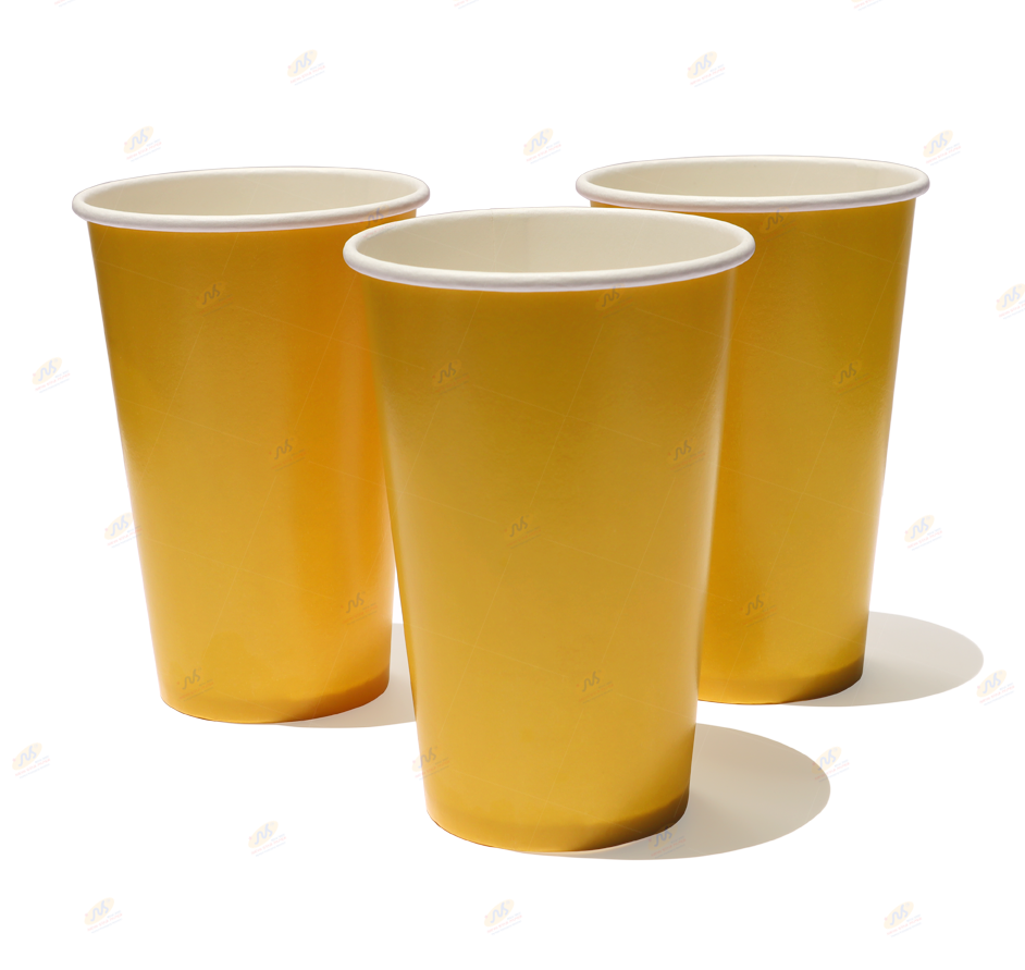 Ly giấy 16oz~472ml - Lốc 50 ly giấy có in màu đơn sắc