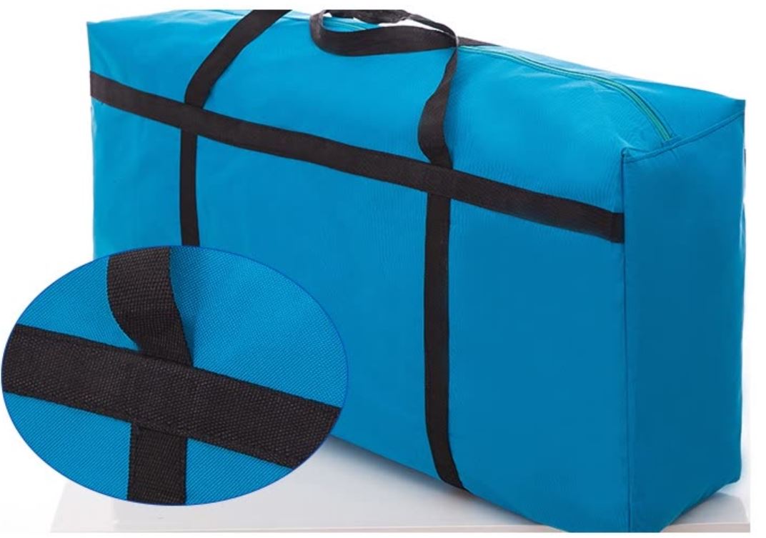 Túi Đựng Hành Lí Jingtang Vải Oxford Dày Không Thấm Nước Màu Đen Gia Cố Loại Lớn 90 * 48 * 27 Cm (125 Lít)