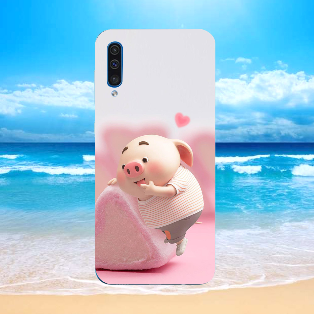 Ốp lưng cứng viền dẻo dành cho điện thoại Samsung Galaxy A10/M10 - Heo Dễ Thương MS HDTDD033