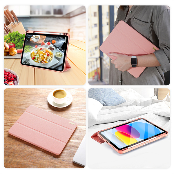 Bao Da Dành Cho iPad Gen 10 10.9 inch/ Gen 11'' A16 2025 Dux Ducis Domo Series Có Khe Cắm Bút, Tự Động Tắt Mở - Hàng Chính Hãng