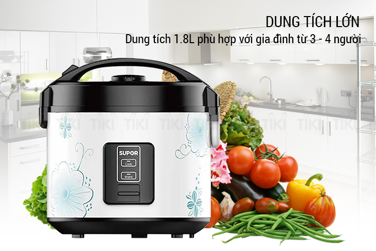 Nồi Cơm Điện Nắp Gài Power Supor SRC819VN (1.8 Lít) - Hàng Chính Hãng