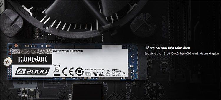 Ổ cứng SSD Kingston SA2000M8/1000G NVMe PCIe Gen 3.0 x4 1000G - Hàng Chính Hãng