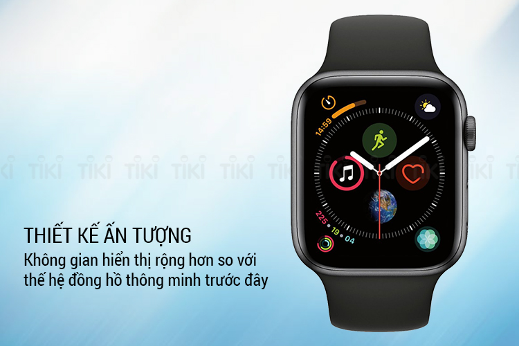 Đồng Hồ Apple Watch Series 4 GPS + Cellular, 40mm Space Gray Aluminum Case with Black Sport Band - Hàng nhập khẩu