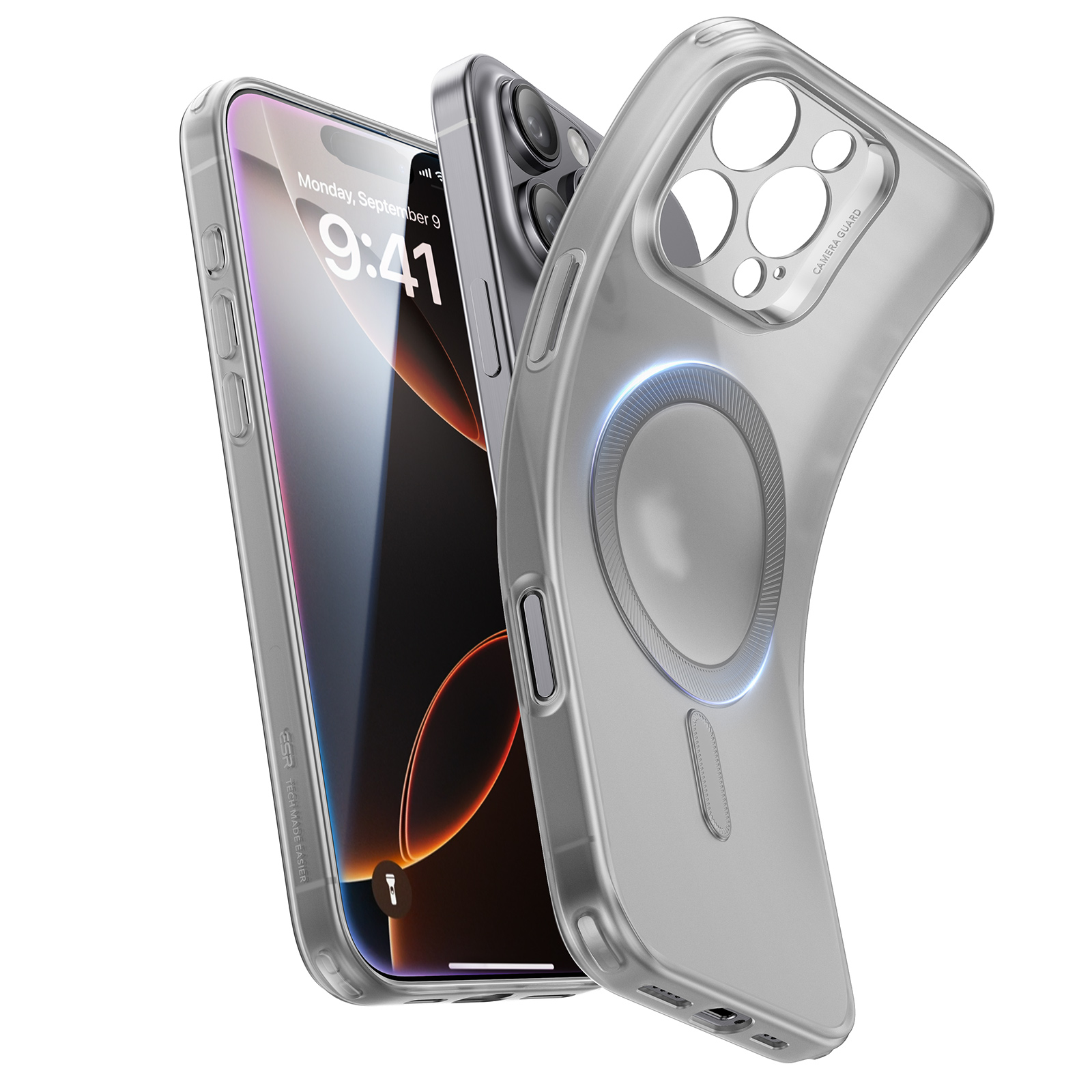 Ốp Lưng cho iPhone 16 Pro / iPhone 16 Pro Max ESR Zero Clear Case HaloLock - Hàng Chính Hãng