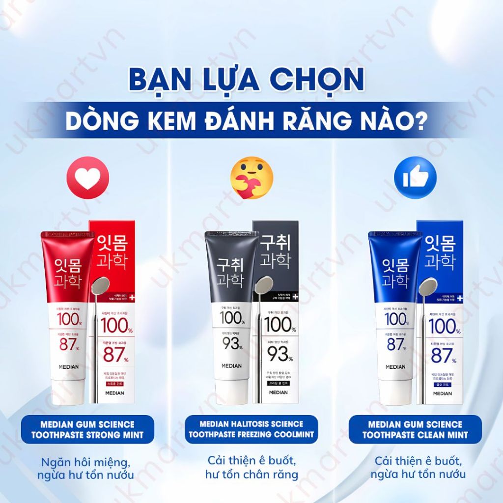 Kem Đánh Răng MEDIAN DENTAL IQ 93% 120g - MEDIAN GUM SCIENCE 87% - 93% 120g