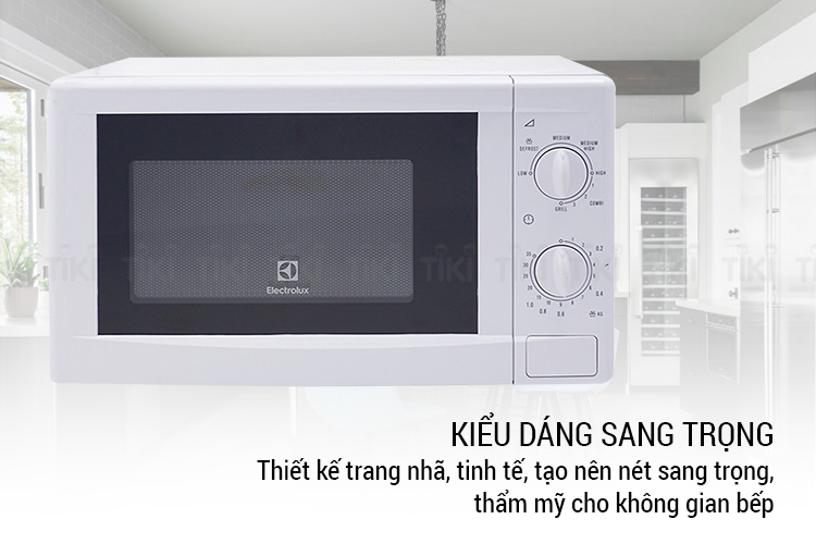 Lò Vi Sóng Cơ Có Nướng Electrolux EMM2021GW (20 lít) - Trắng - Hàng chính hãng