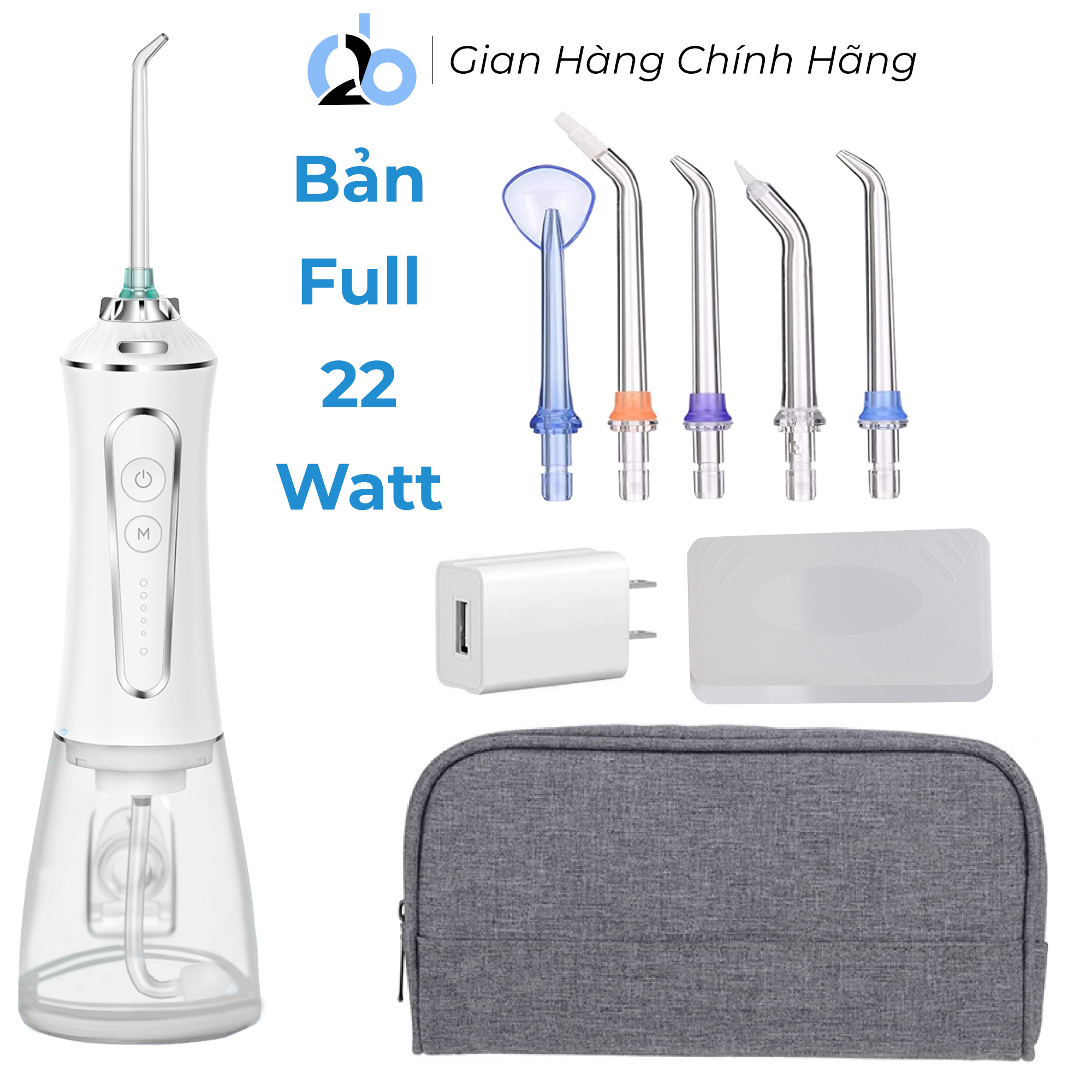 Tăm nước cầm tay h2ofloss hfp11, phiên bản mới nhất với dây sạc usb Type C và tăng cường khả năng chống nước