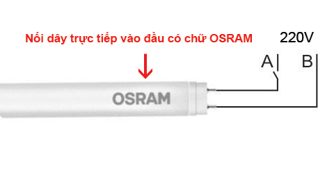 Cách 3 lắp đèn T8 OSRAM